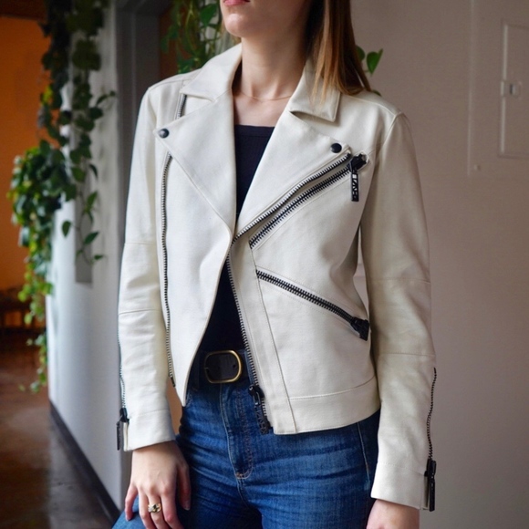 White Moto Jacket by Kenzo - Picture 1 of 4